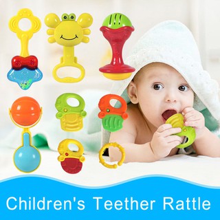 11pcs mordedor recién nacido juguetes de bebé de aprendizaje temprano educación infantil sonajero libre de BPA (3)
