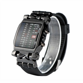 Reloj electrónico versión mejorada de luces coloridas reloj de pulsera digital LED deportivo Date para hombre (4)