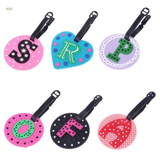 qwe PVC Luggage Tag Pendant Creative Letter Suitcase ID Address Holder Travel Accessories