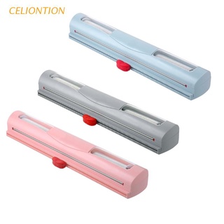 CELION Food Plastic Wrap Dispenser Cling Film Storage Cutting Box Magnetic Wall-Mounted Wrapping Foil Cutter