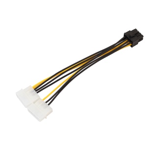 18 cm 8 pines (6+2) PCIE a doble conector Molex Cable de alimentación (3)
