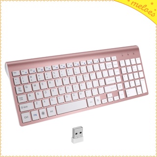 teclado inalámbrico delgado 2.4g receptor usb silencioso plug and play para portátiles y escritorios, transmisión inalámbrica estable (8)