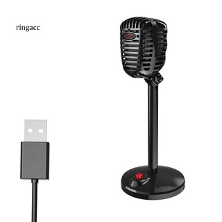 Rac micrófono Universal USB 3.5mm estilo vintage para reuniones/oficina/micrófono para juegos (2)