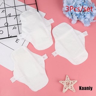 Kaaniy 3pzas 18Cm almohadillas de algodón menstruales reutilizables para el hogar Panty Liners Feminine Hygiene
