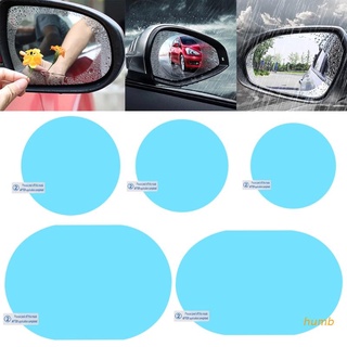 humb 2 piezas espejo retrovisor de coche a prueba de lluvia película antiniebla transparente pegatina protectora antiarañazos impermeable espejo ventana película para espejos de coche ventanas seguras suministros de conducción (1)