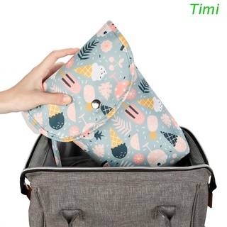 Timi multifuncional organizador de pañales de bebé reutilizable moda impresiones momia bolsa de almacenamiento
