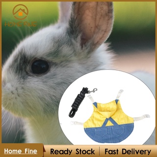 [home Fine] arnés de conejo conejillo de indias ropa de hurón con arnés de conejo y correa Mini para collares de animales pequeños
