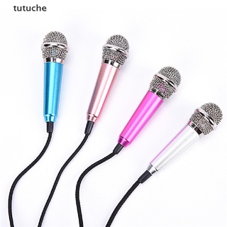 tutuche 2017 caliente mini karaoke condensador micrófono para teléfono ordenador mini teléfono micrófono mx