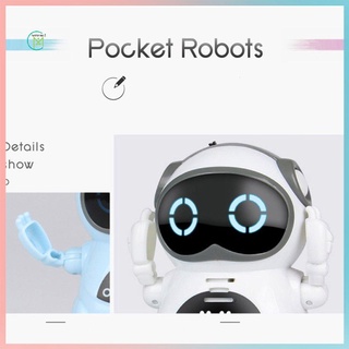 prometion pocket rc robot hablar diálogo interactivo reconocimiento de voz grabación cantando danza contar historia mini rc robot juguetes regalo