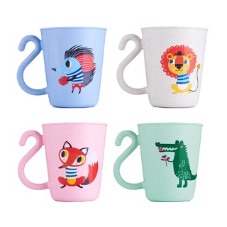 JE Lovely Plastic Cartoon Milk Coffee Cup Children Cartoon Washing Cup Toothbrush Holder Cup PP Bathroom Rinse Mug