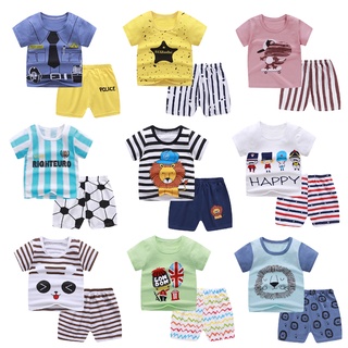 [disponible en inventario] traje de manga corta de 1-5 años/camisetas de algodón para niños (1)