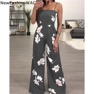 [NewFashionWAC] New Womens Summer Playsuit Romper Jumpsuit Ladies Sleeveless Casual Floral Print Elegant Hot Sale