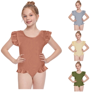 Toddler Kids Baby Girl Bikini Ruffled One-Piece Swimwear Swimsuit Beachwear