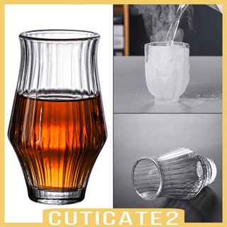 [CUTICATE2] Taza de vidrio resistente al calor licor helado Whisky vidrio jugo café taza de té café