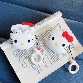 Cute Bluetooth Earphone 3D Silicone Case For Apple AirPods 2 1 Headset Protective Cover Hello Kitty