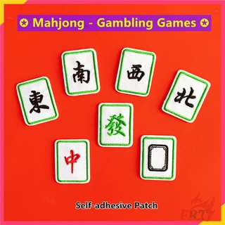 Mahjong Honor - juego de juegos de azar autoadhesivo pegatina parche 1Pc DIY coser en hierro en insignias parches
