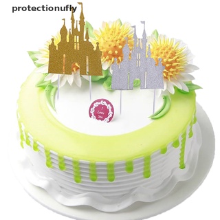 Pfmx 10pcs Tale Castles Shaped Birthday Cake Toppers Dream Party Baby shower decor Glory
