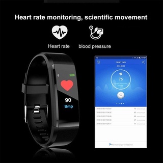 Promoción 115 plus Rastreador De Fitness deportivo reloj impermeable Monitor De frecuencia cardiaca y actividad práctica práctica reloj Inteligente (4)