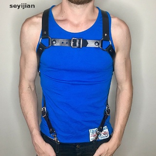[seyijian] cinturones de arnés de cuero para hombre, tirantes, tirantes, armadura, disfraces dzgh