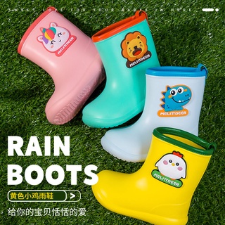 Conjunto de botas de niños EVA sin olor de dibujos animados lindo antideslizante bebé botas de lluvia