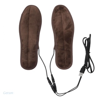 getsm plantillas de calefacción de piel de felpa con alimentación eléctrica usb para invierno mantener caliente zapatos de pie