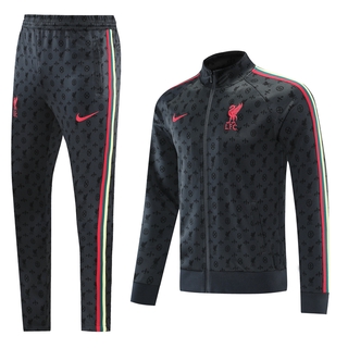 2021-22 Liverpool Fashion Style Grey Soccer Jacket And Pants