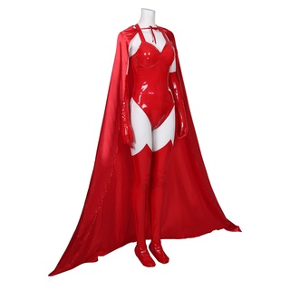 warda visión 2020 sexy wanda maximoff escarlata bruja juego de rol ropa uniforme traje rojo capa (5)