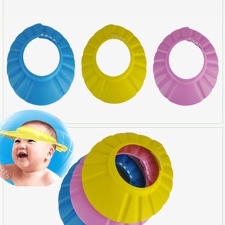 WIGS1 Bebe Gorra de baño Suave Protector Escudo de pelo Chico Ajustable Shampoo Seguro Ducha Wash/Multicolor (7)