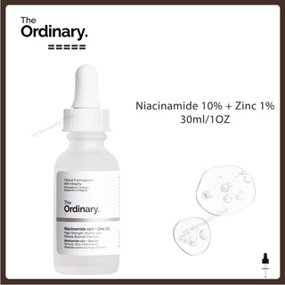 the ordinary niacinamida 10% + zinc 1% - balance de aceite suero facial blanqueamiento cuidado de la piel ordinario suero hidratante esencia facial - 30ml
