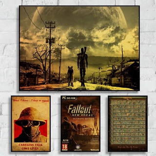 Vintage Fallout 3 4 Juego Retro Pósters Papel Kraft Clásico De Pared De Alta Calidad Pintura Decoración Del Hogar Comprar 3 Obtener 4 (El Extra Es Aleatorio)