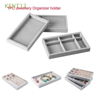 KENT12 Multifunction Storage Box Necklace Earring Rings Box Jewelry Display Jewelry Case Holder Packaging Gift Box Velvet Square Display Organizer