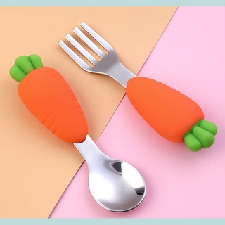 takewooz Baby Tableware Set Children Utensil Toddler Dinnerware Infant Feeding Spoon Fork (7)
