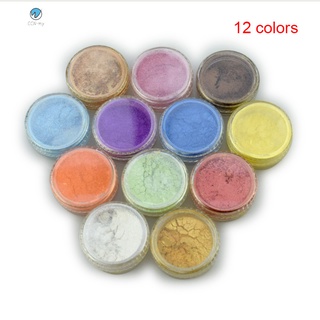 12 Colores Mica Pigmento En Polvo Para Jabón Cosméticos Resina Colorante De Uñas Arte