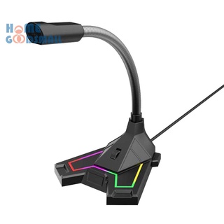 M4 USB Gaming PC Microphone Desktop RGB Light Condenser Sound Recording Mic