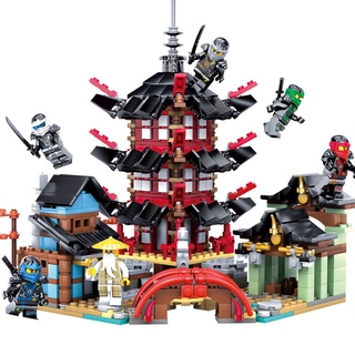 ninja templo modelo bloques de construcción lego ninjago compatible montar ladrillos niños juguetes educativos regalos creativos ninjago (1)