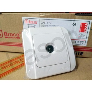 Broco GALLEO G183 - toma de corriente para antena blanca, Color de TV