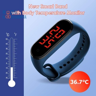 （Boston) Body Temperature Smart Wrist Band Bracelet with LED Display 90 Days Standby Time