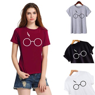Camiseta Mujer Parejas Ropa Algodón Manga Corta Harry Potter