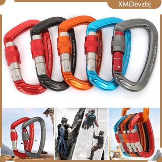 [evzbj] mosquetones de fijación de tornillo, clips de mosquetón de escalada de 25 kn, anillo caribeños d de servicio pesado para escalada en roca,