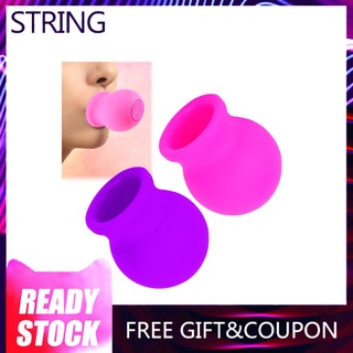 String Lip Plumper dispositivo belleza boca rápidamente limpieza facial masaje bomba de silicona con cepillo