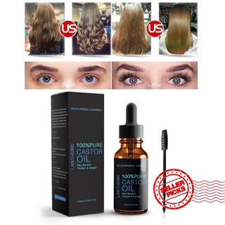 10ml natural aceite de ricino cabello cejas pestañas crecimiento suero w8p6