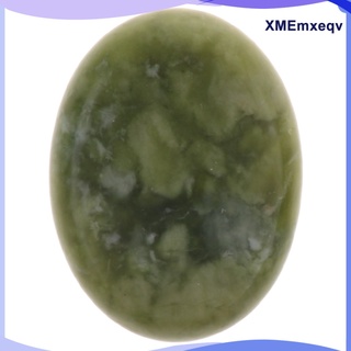 [xmemxeqv] gran spa natural jade caliente masaje piedra ovalada verde piedra caliente, ideal para masaje spa relajación y más