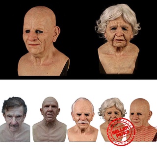 Old Man Scary Mask For The Halloween Party Costume Beard Masquerade Old Silicone Cosplay Mask W6A4