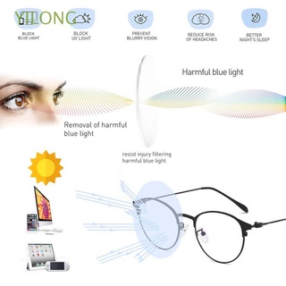 YILONG Coreano Vidrio metálico redondo Clase informática Gafas Vidrio fotocrómico Anti - Blu - Ray Para las mujeres Ropa de moda Regalo Marco semisin marco|Aleación