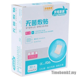 Time2' 30 unids/Pack impermeable banda-Aid herida vendaje médico transparente cinta estéril (1)