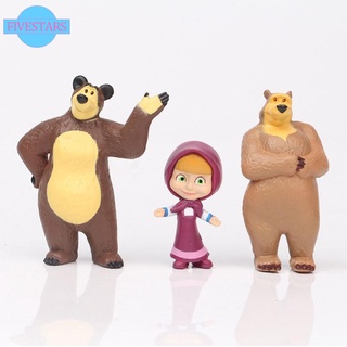 Masha and The Bear figura de acción Sciuridae cabra dibujos animados pastel Topper niños juguete 100% nuevo y alta calidad