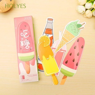 HOLYES Stationery Catoon Book Holder Summer Bookmark Paper Book Holder Ice Cream Style Bookmark Film Bookmarks Office Supplies Soda Bookmark School Supplies Beverage Design Card 30 pcs/pack Message Card