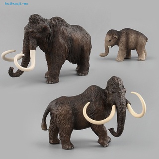 huihuaji Decoration Craft Animal Mammoth Figurine Animal Collection Mammoth Doll Model Set Eco-friendly for Kids