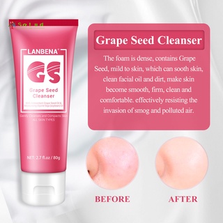 [piel] LANBENA 80g uva vitamina C crema limpiadora hidratante limpiador Facial (3)