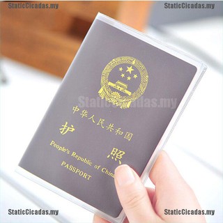 [St] funda transparente transparente para pasaporte, organizador de tarjeta de identificación, Protector de viaje [AS] (2)